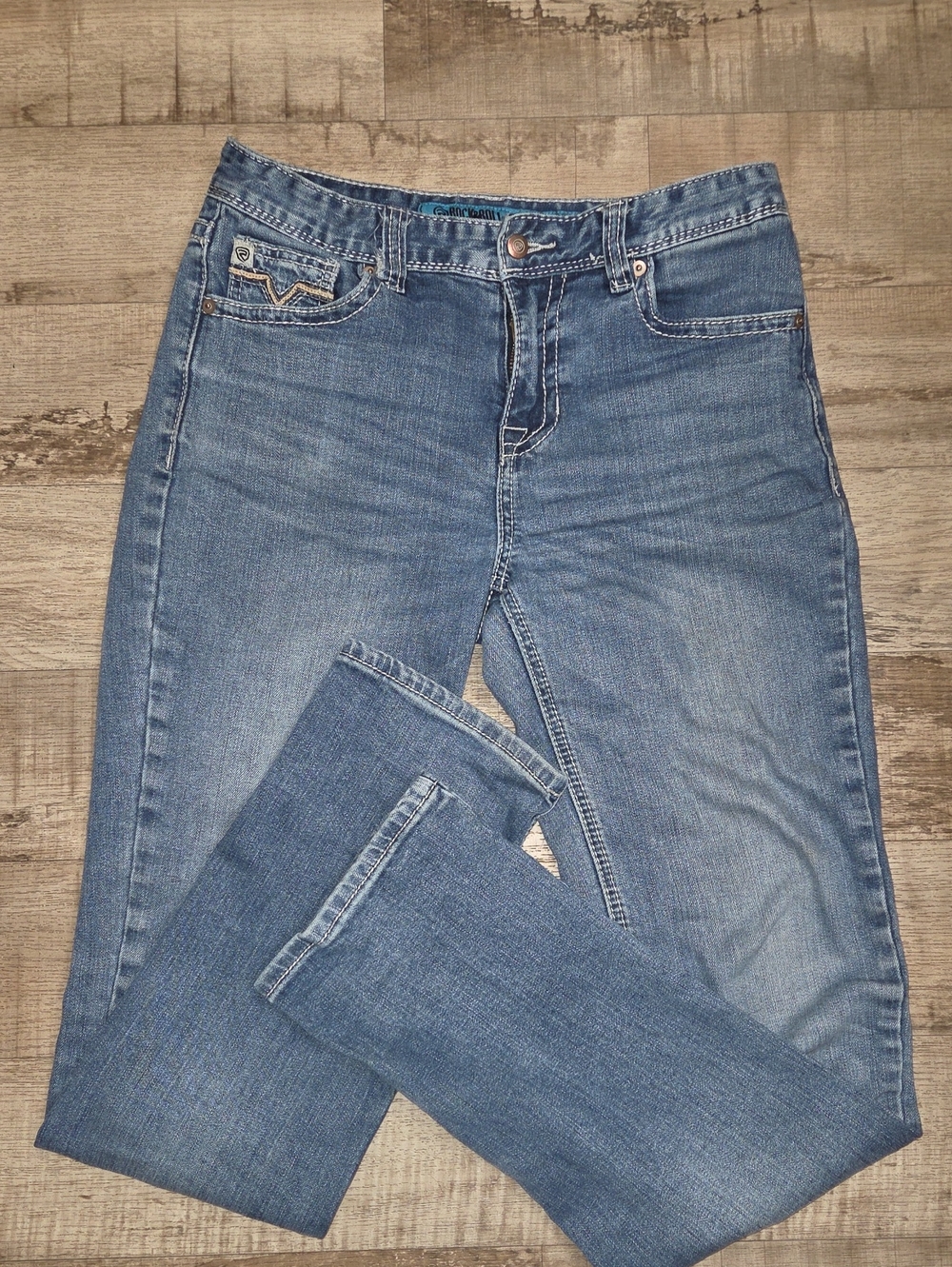 Rock&Roll Women’s Light Blue Straight Leg Jeans